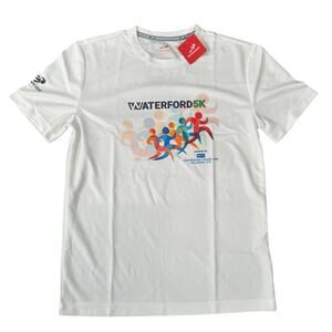 Headsweats Men's Performance T Shirts White Waterfords 5K Size S
